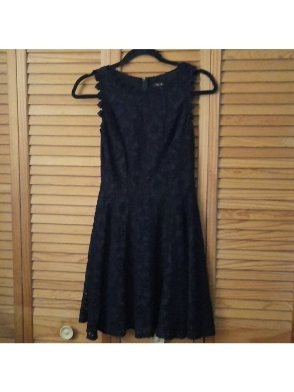 City Studio Black Lace Sleeveless Fully Lined Skater Cocktail Dress Size 1